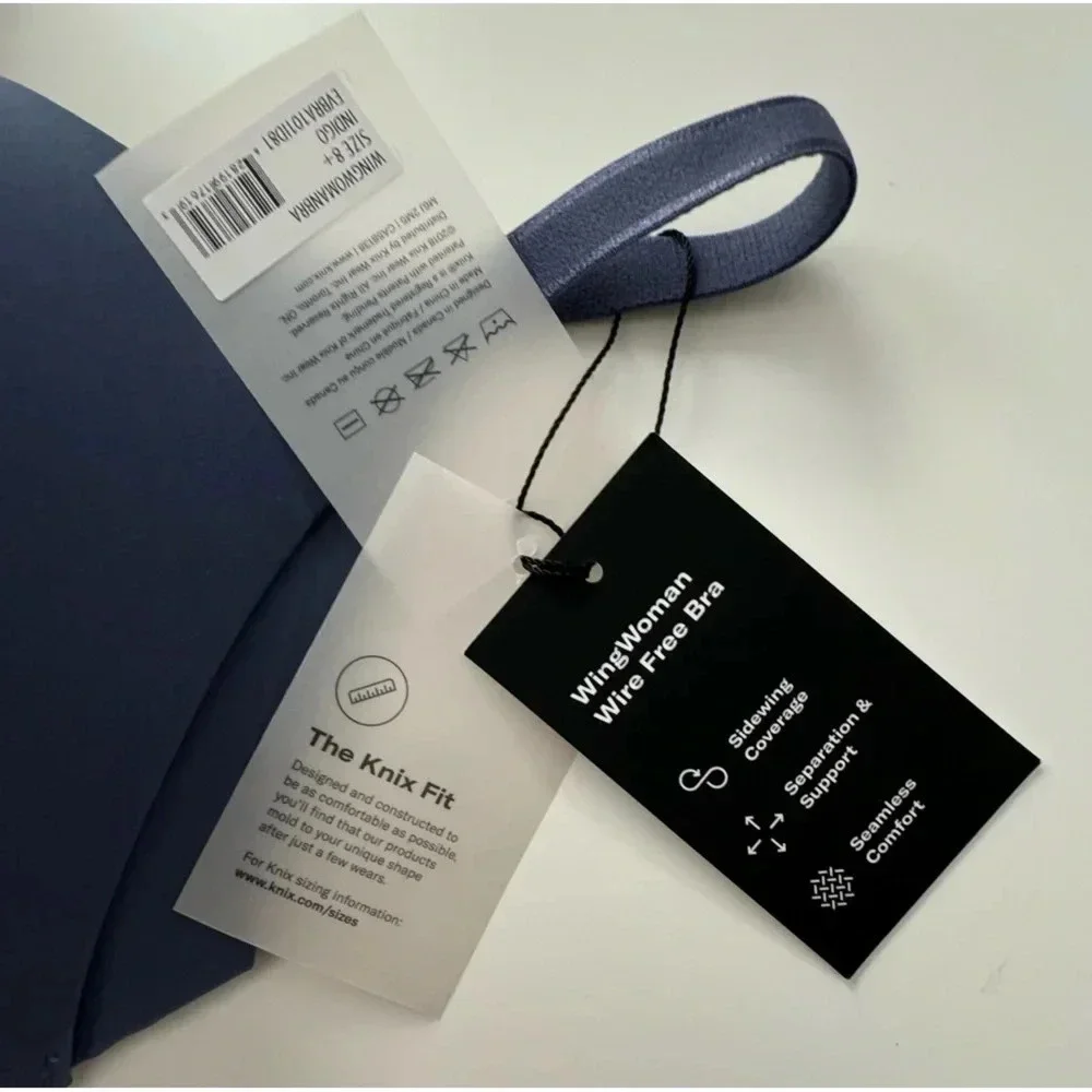 NWT KNIX WingWoman Molded Contour Bra Indigo blue Size 8+ 40-42 F/G